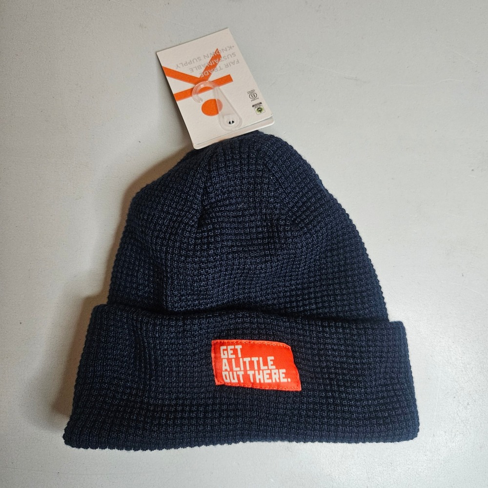 Known Supply‎ Navy Blue Cuff Beanie Recycled Polyester Fair Trade Sustainable